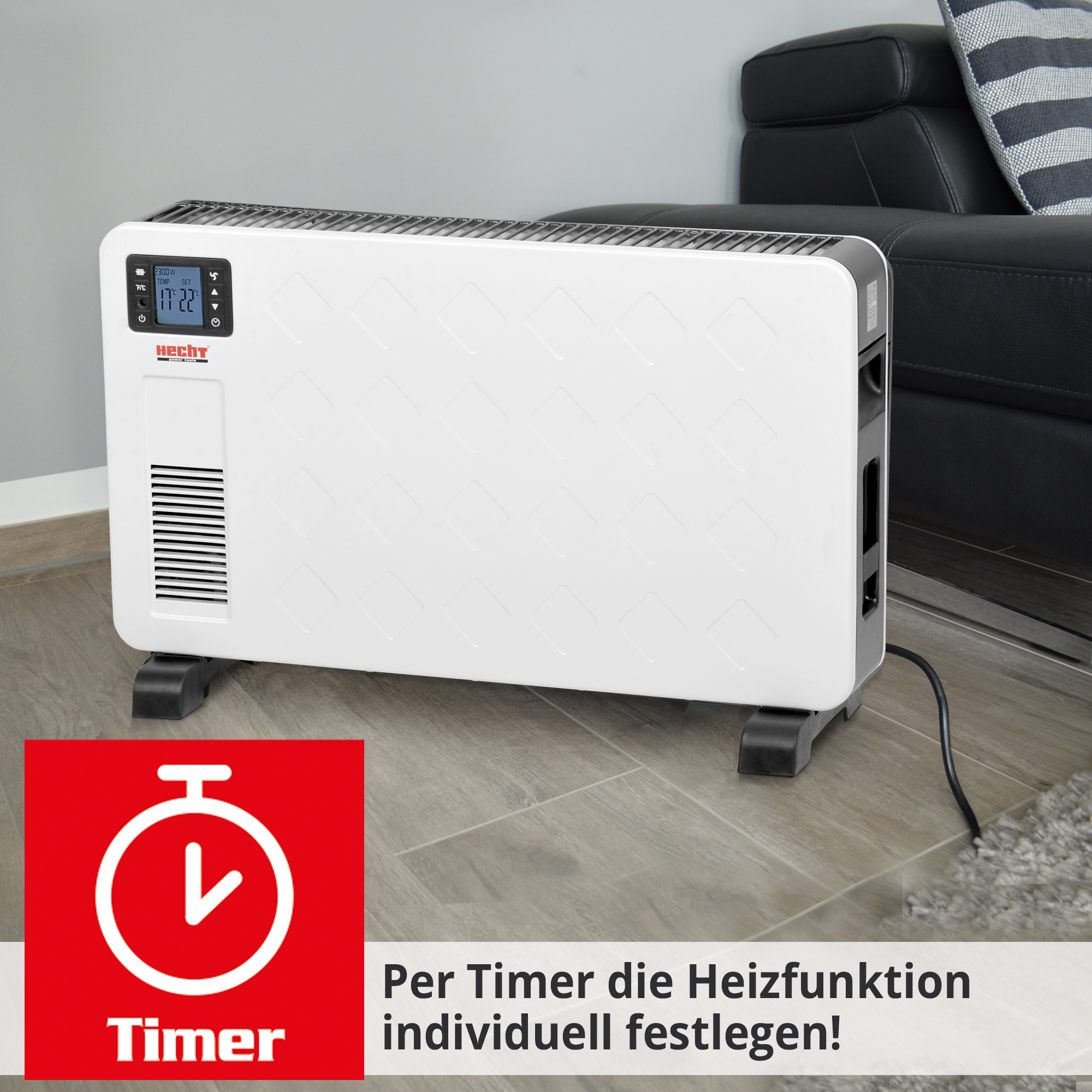 HECHT Elektro Heizung»3623« Elektro Heizung mit Timer aktivierbar