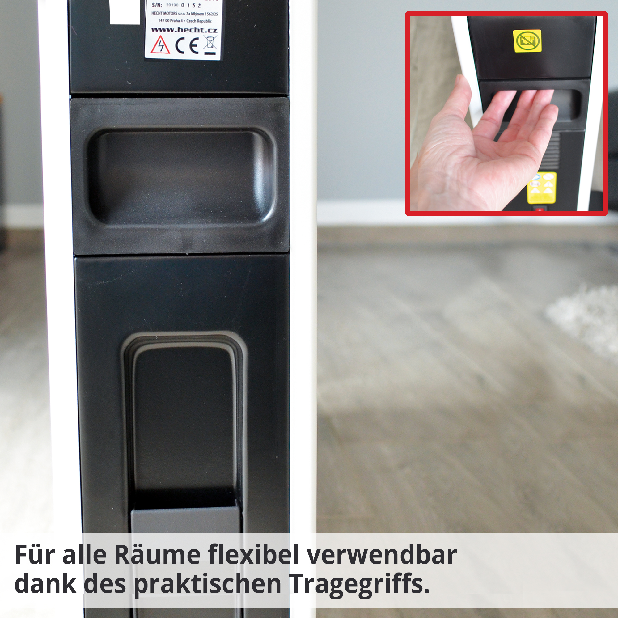 HECHT Elektro Heizung»3623« Elektro Heizung mit flexiblem Tragegriff 