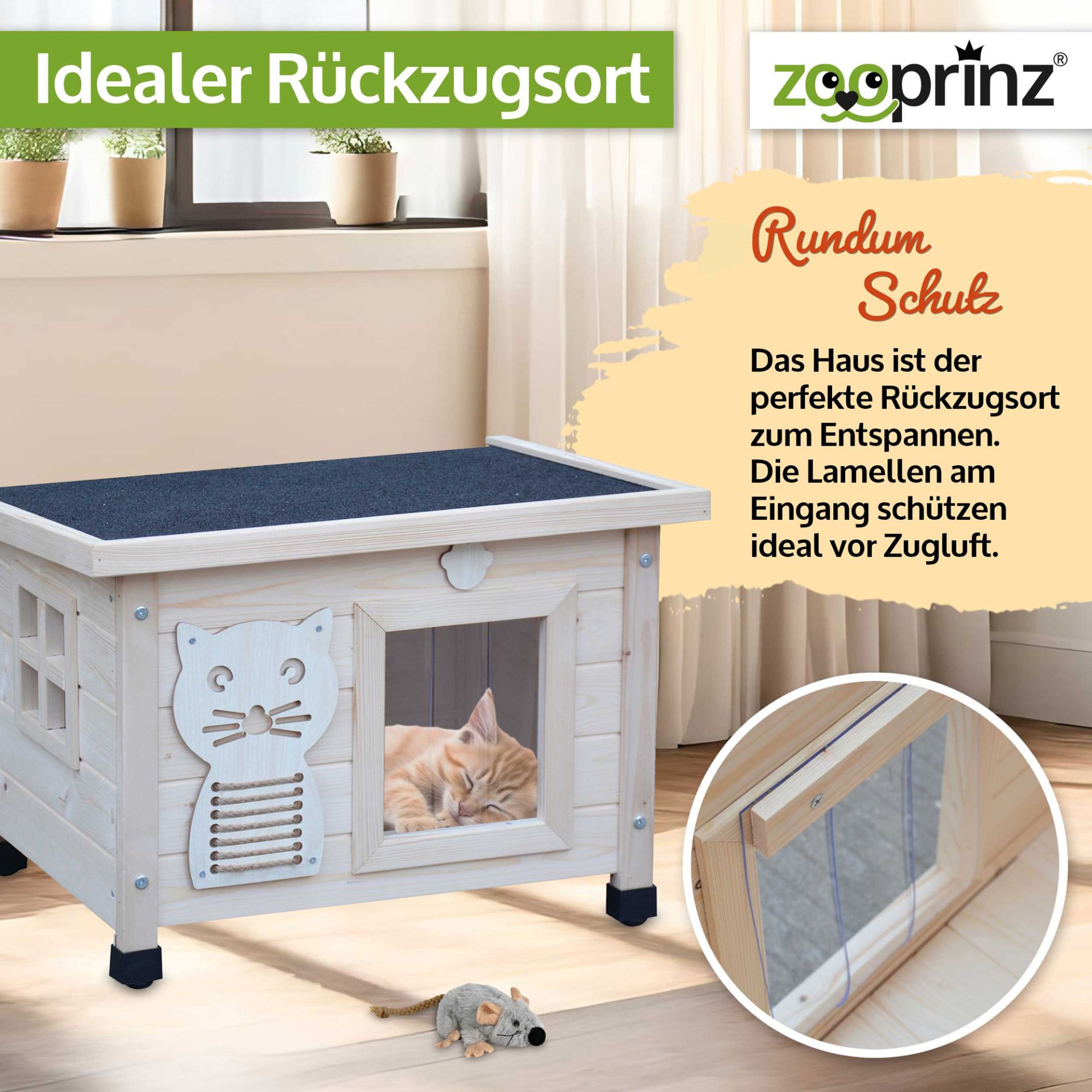 Katzen Villa Felix; Idealer Rückzugsort