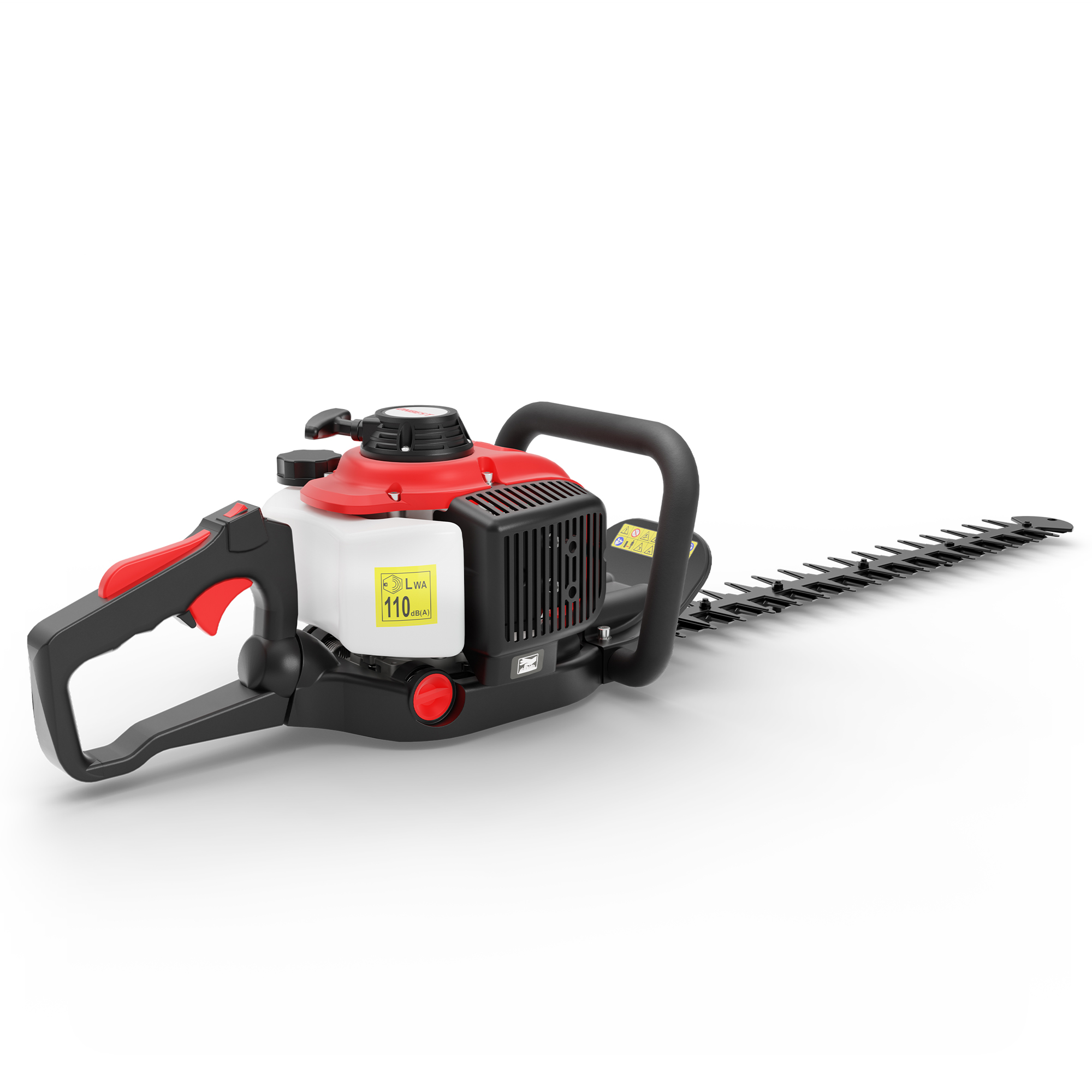Benzin-Heckenschere ONBEST HT6275 beim Schneiden dichter Hecken