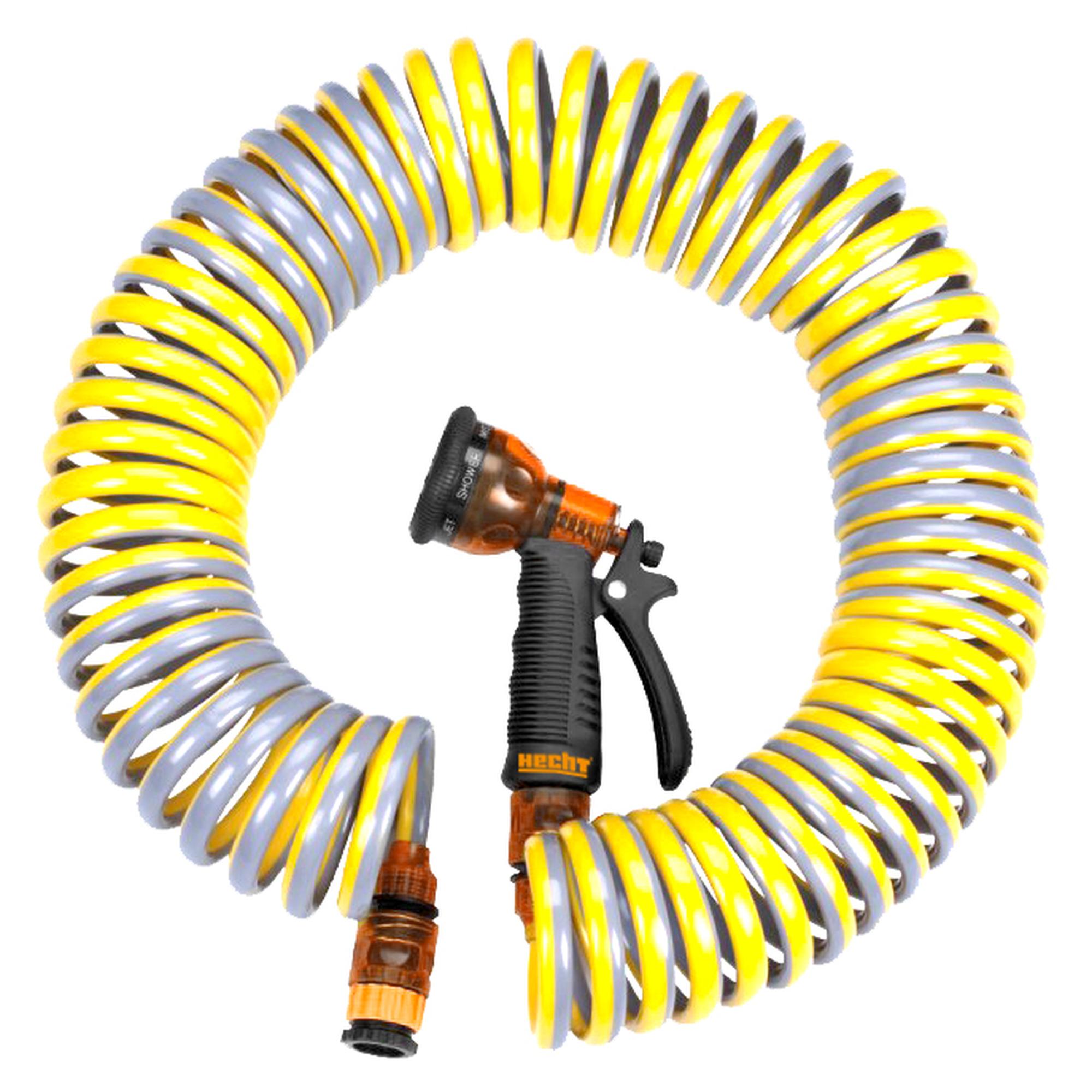 Hecht 05915 Spiralschlauch inklusive Brause; 15 Meter Länge; 1/2 Zoll Durchmesser