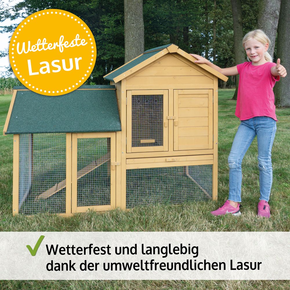 zooprinz Hasenstall Hasenfarm wetterfest und langlebig durch umweltfreundliche Lasur
