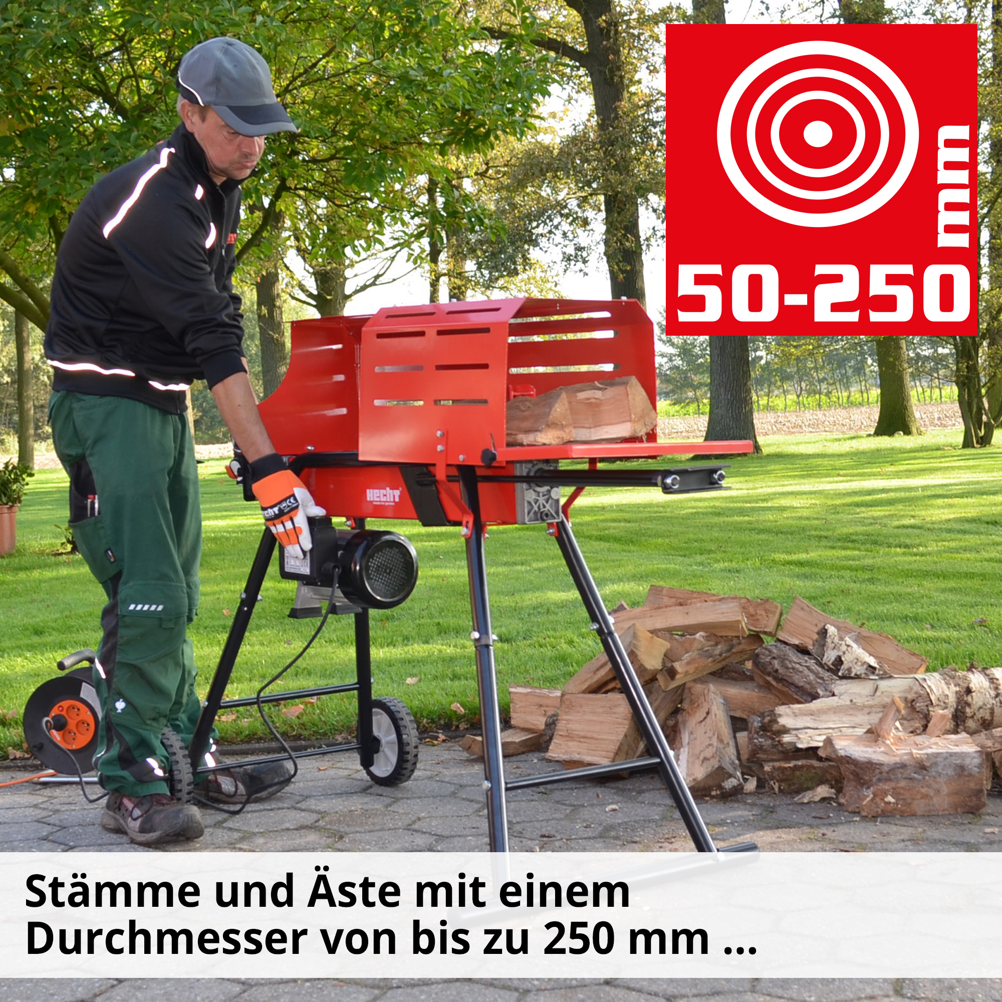 HECHT Hydraulikspalter 676 Hydraulikspalter geeignet für dicle Äste
