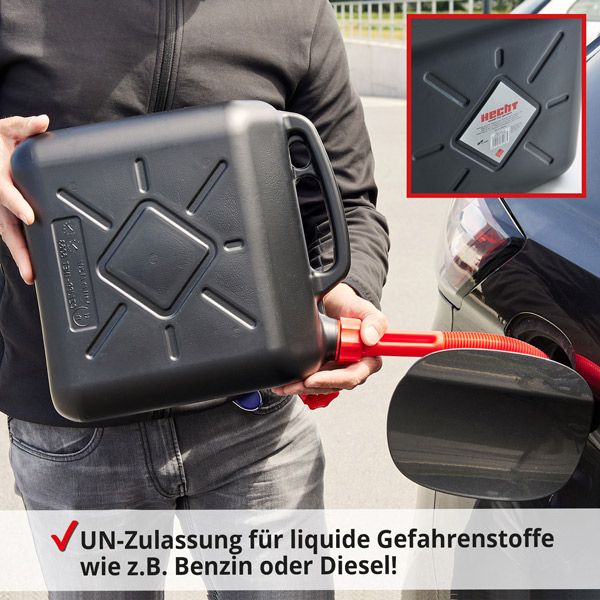 HECHT Benzinkanister »20 Liter« Benzinkanister mit UN-Zulassung für Gefährendstoffe