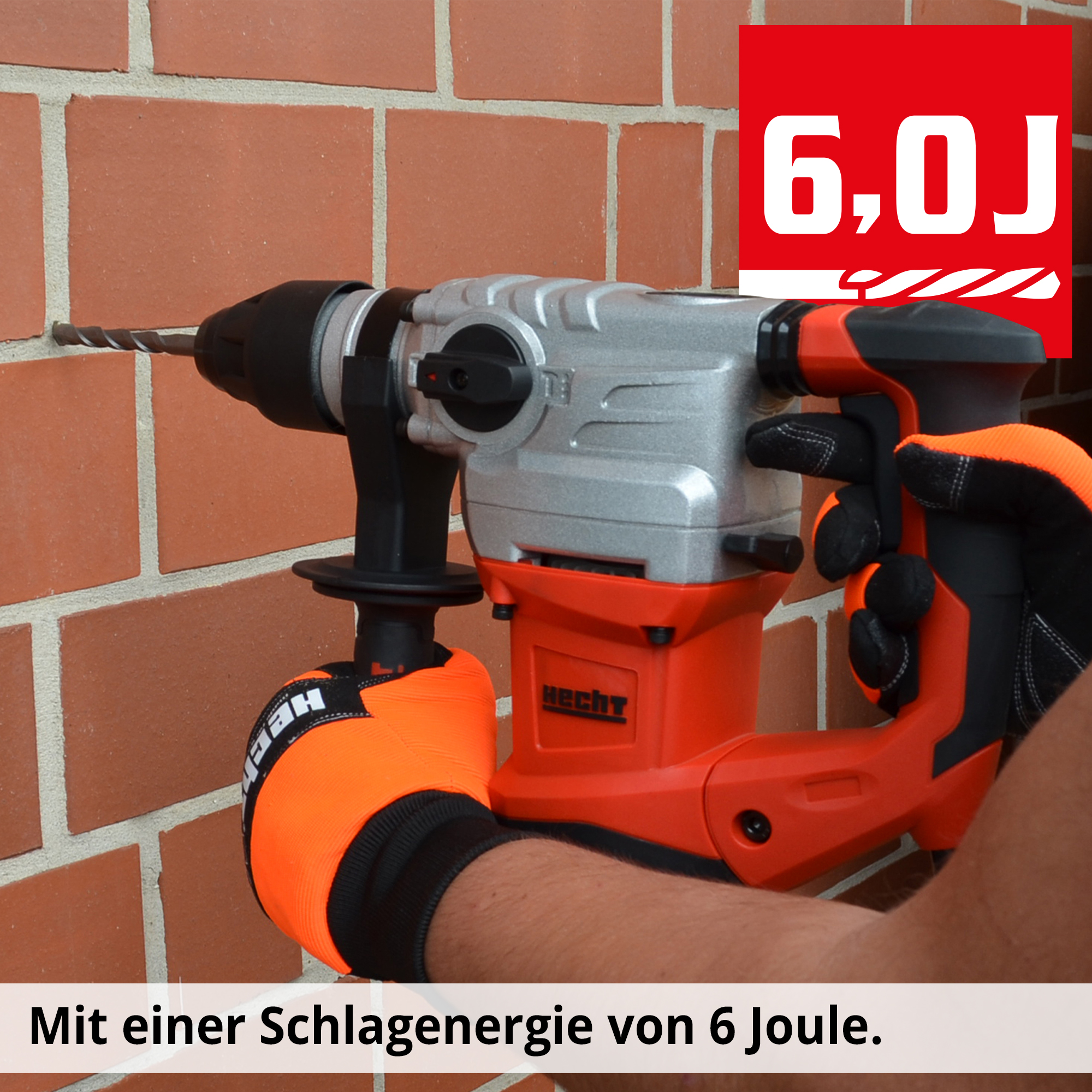 HECHT 1036 Bohrhammer mit einer Schlagenergie von 6 Joule