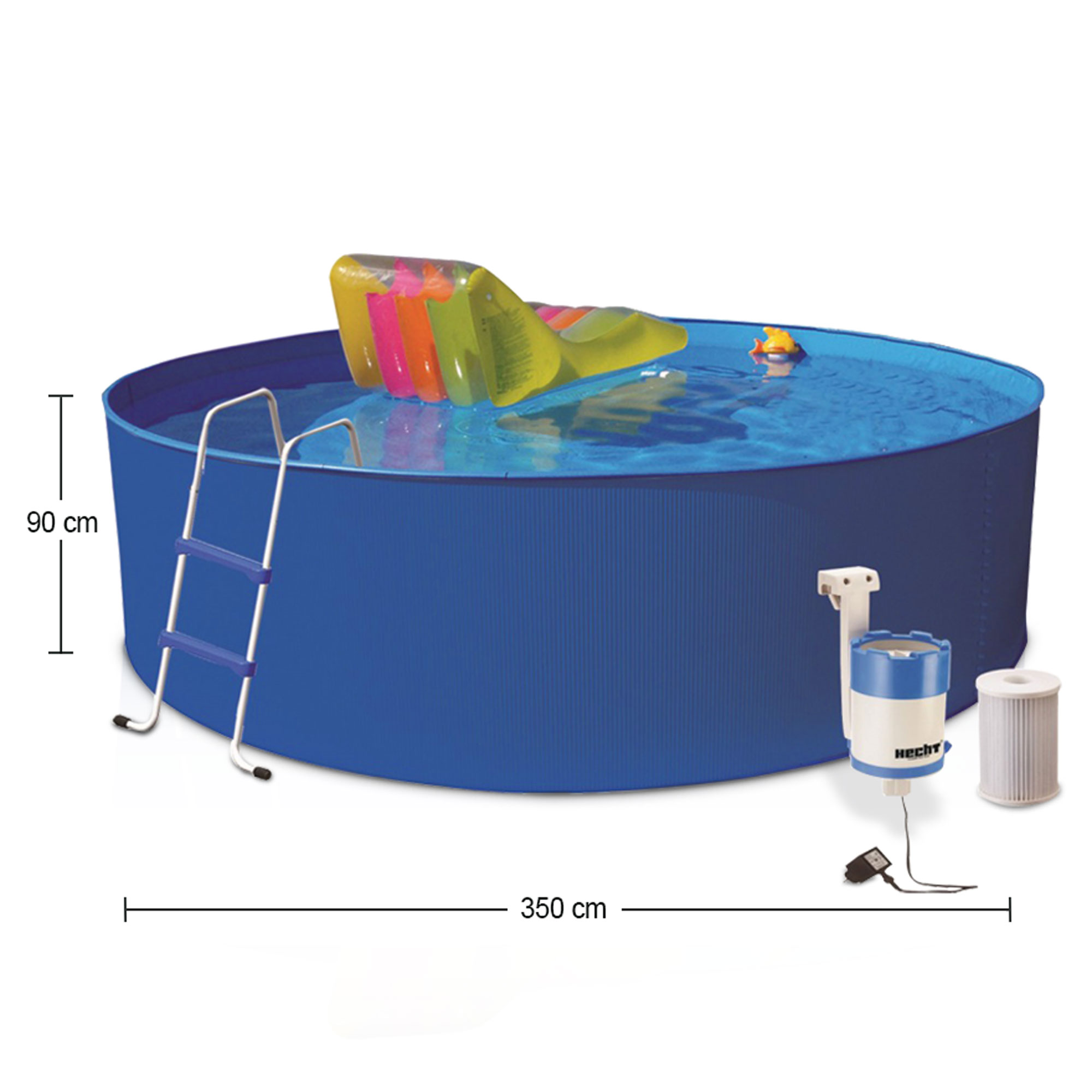 BlueSea Pool; Durchmesser 350 Zentimeter, Höhe 90 Zentimeter