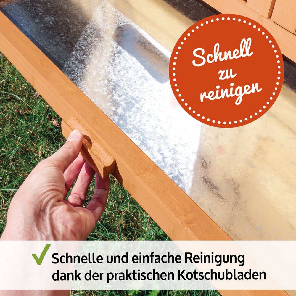 zooprinz Hasenstall Jumbo Kotschublade zur schnellen und einfachen Reinigung zooprinz Hasenstall Jumbo Kotschublade zur schnellen und einfachen Reinigung