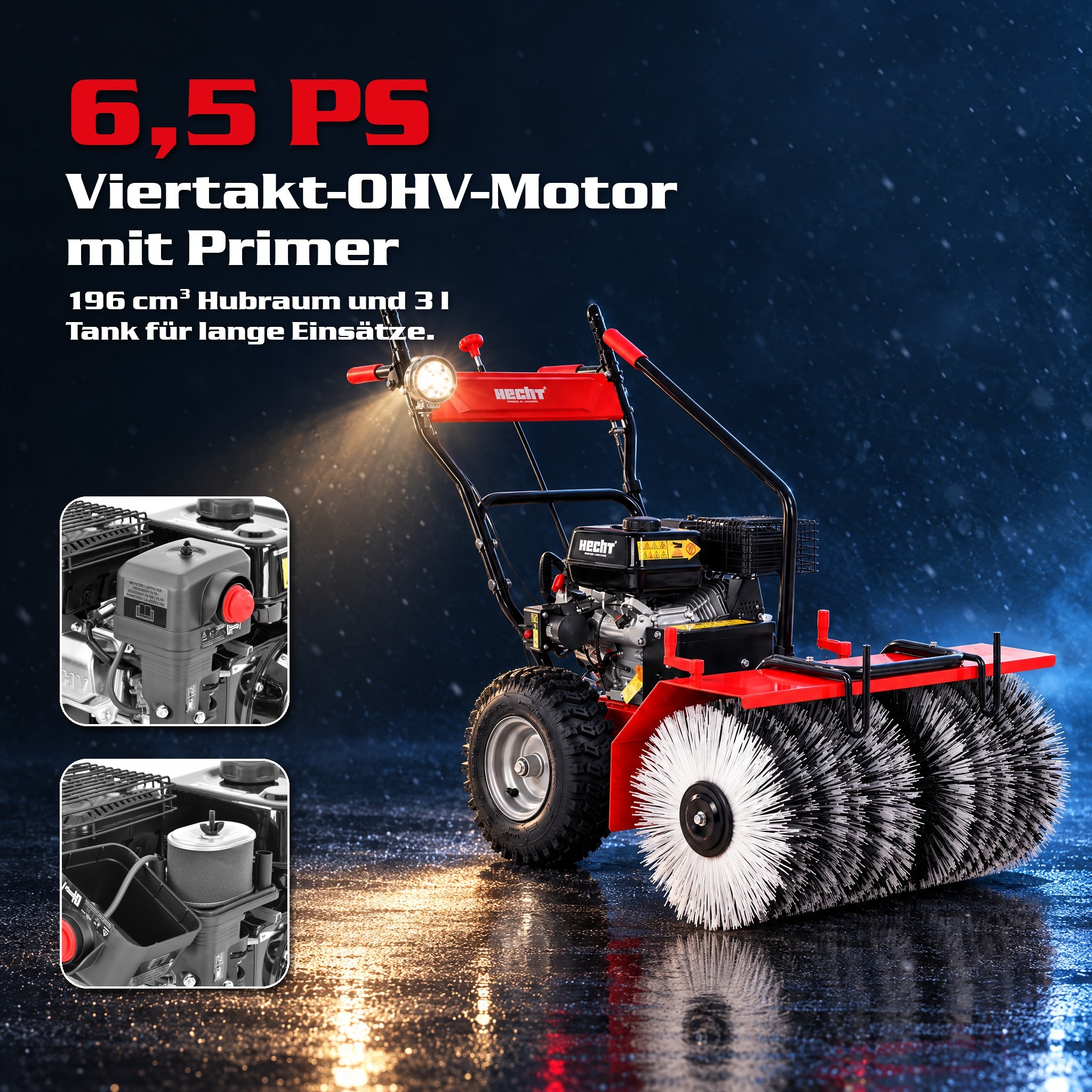 HECHT 8680 SE Set 5 Benzin-Kehrmaschine Bild 6 (Dieses Bild wurde mit Hilfe von KI generiert.)