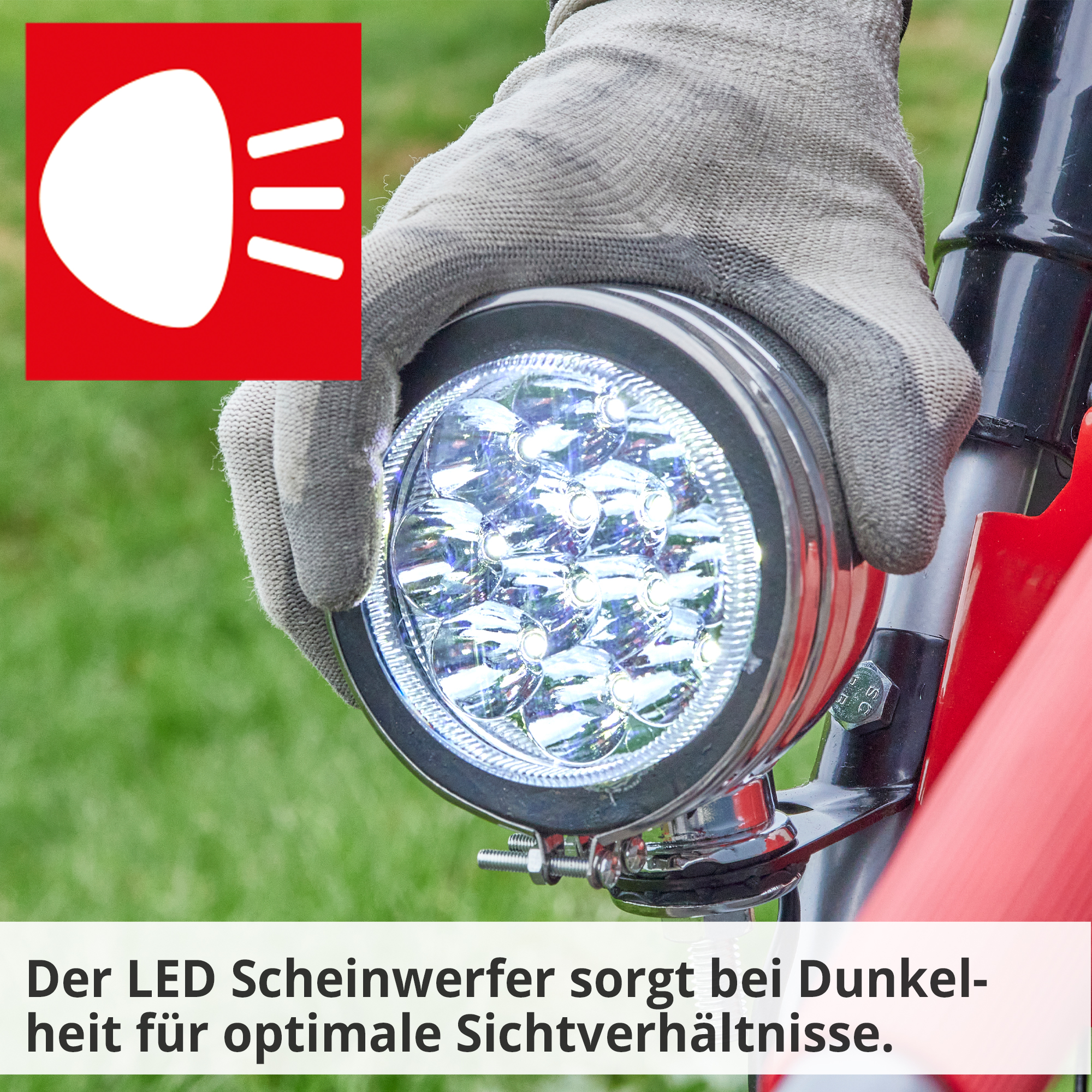 HECHT Benzin Kehrmaschine 8616 SE Set 2 mit LED Scheinwerfer