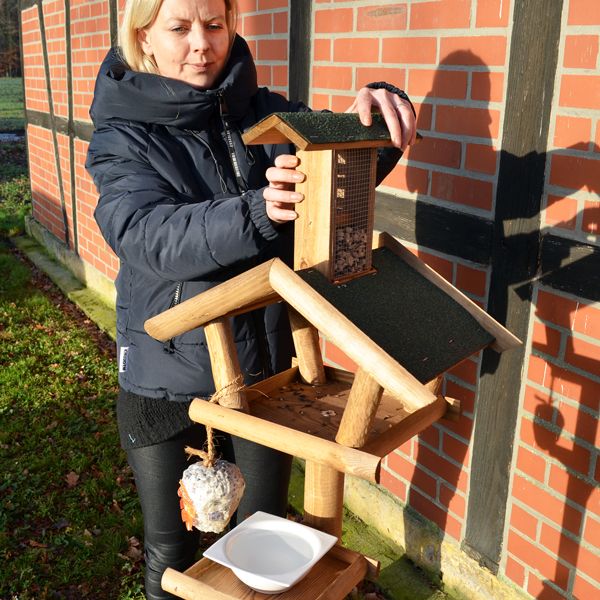 Zooprinz Vogelhäuser mit Ständer praktischer Futterspender