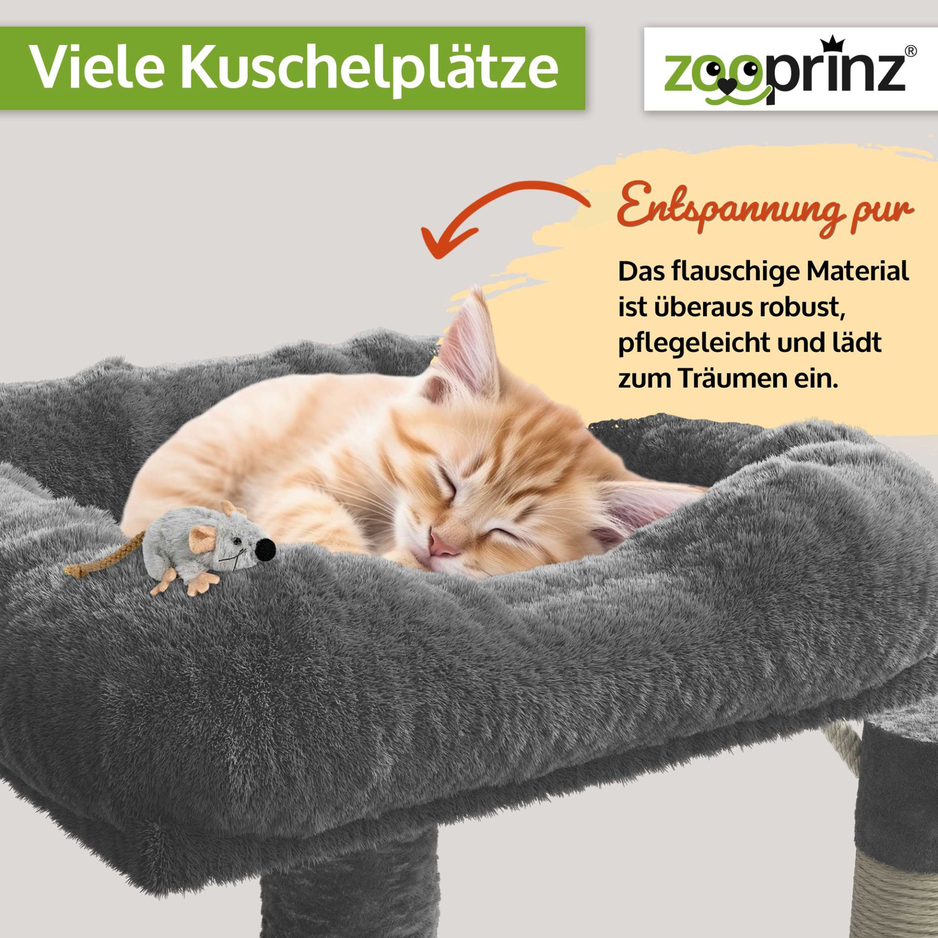 Katzenbaum Kitty; viele Kuschelplätze