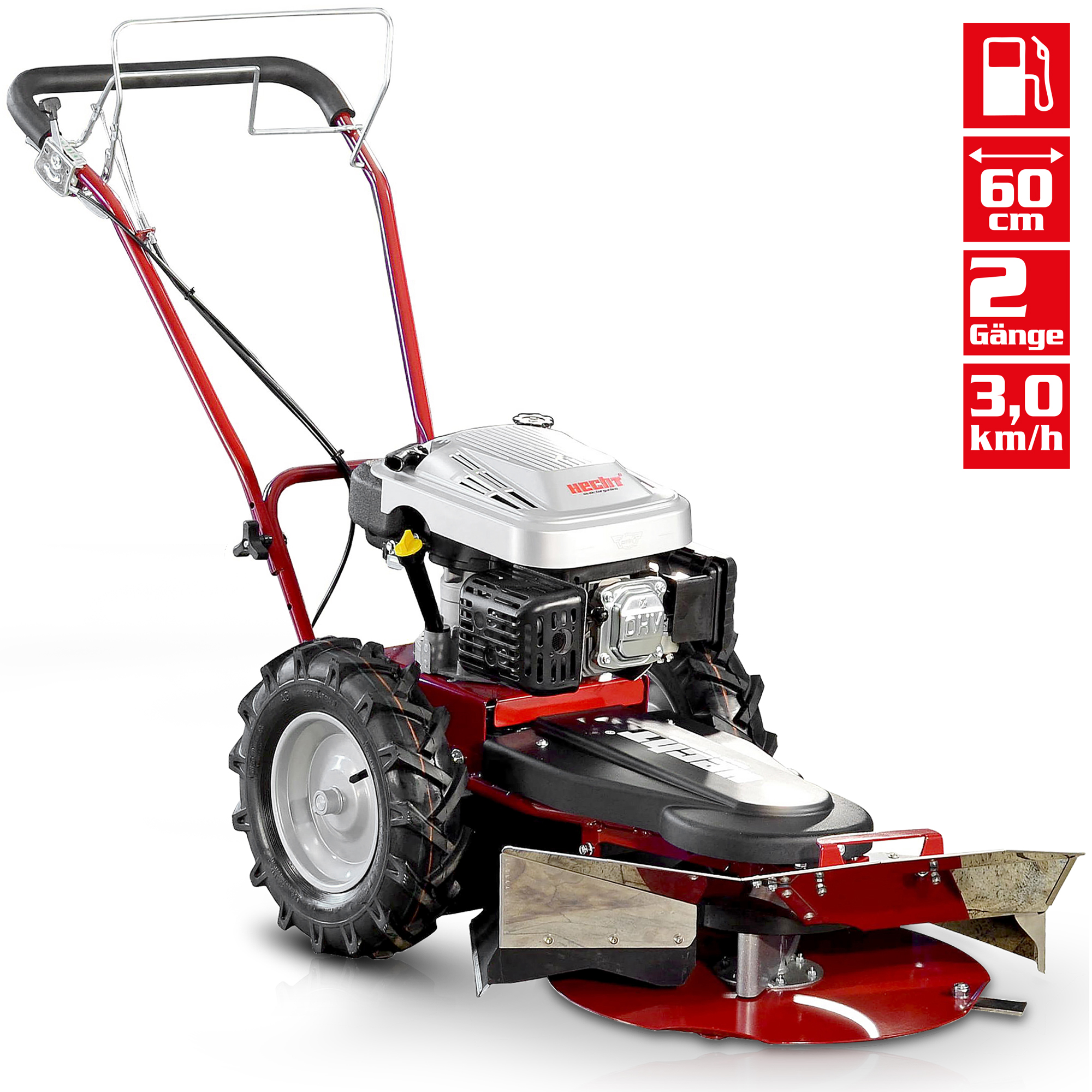 Wiesenmäher mit robusten und langlebigen 2 Gang Getriebe 