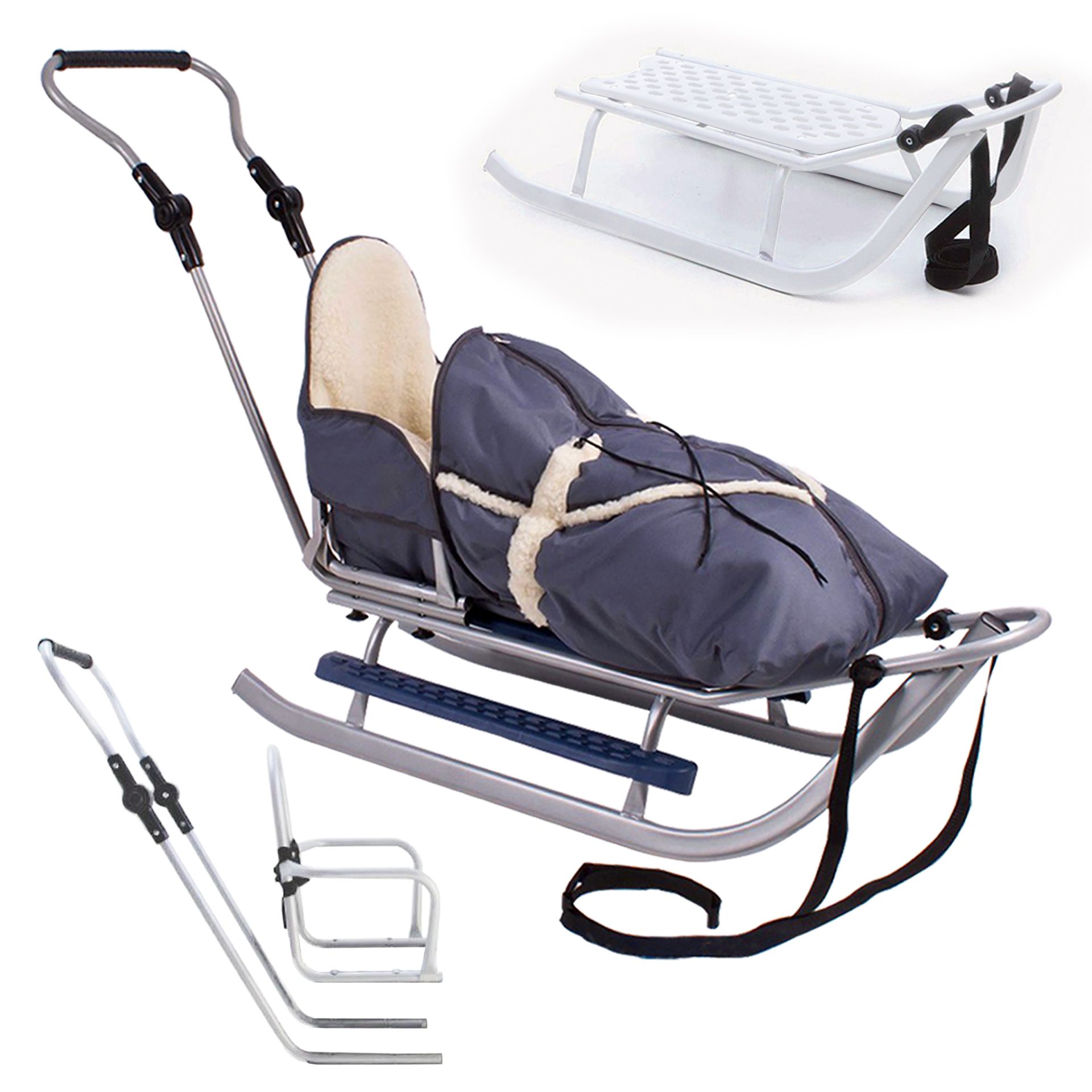 ONBEST, Holzschlitten Marineblau - Marineblau, Artikelnummer 1427