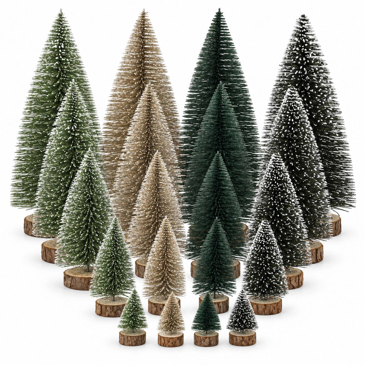 Onbest Mini Weihnachtsbaum 20 Stück / Set 48017 (Dieses Bild wurde mit Hilfe von KI generiert.)