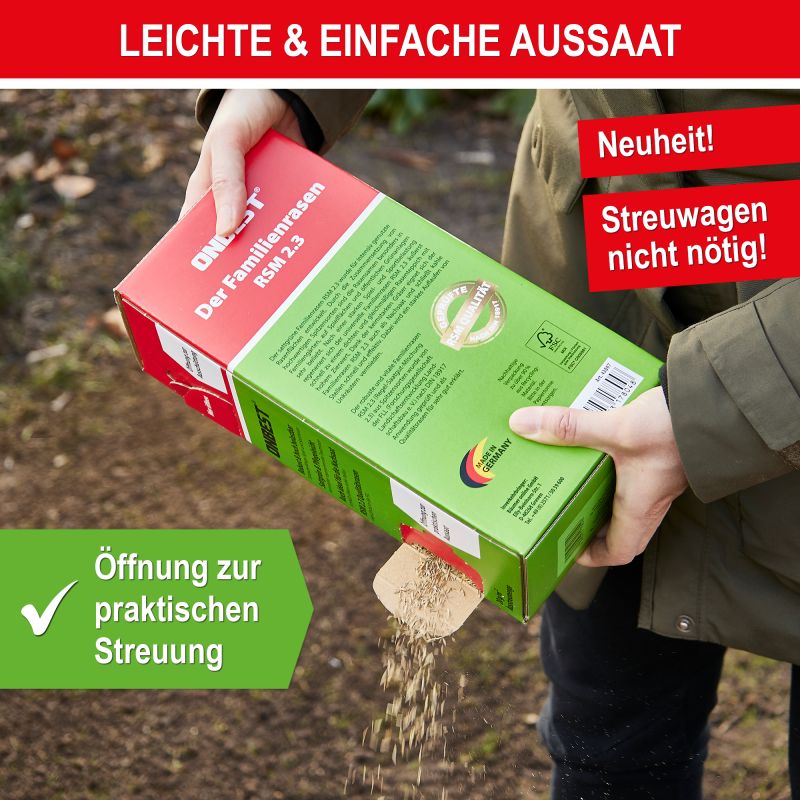ONBEST Rasensamen leichte Aussat durch praktische Öffnung