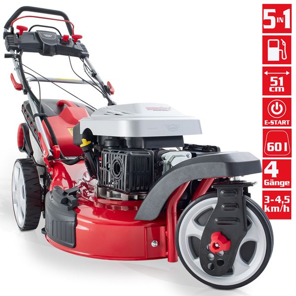 Benzin Rasenmäher; Hinterradantrieb kann ausgeschaltet werden