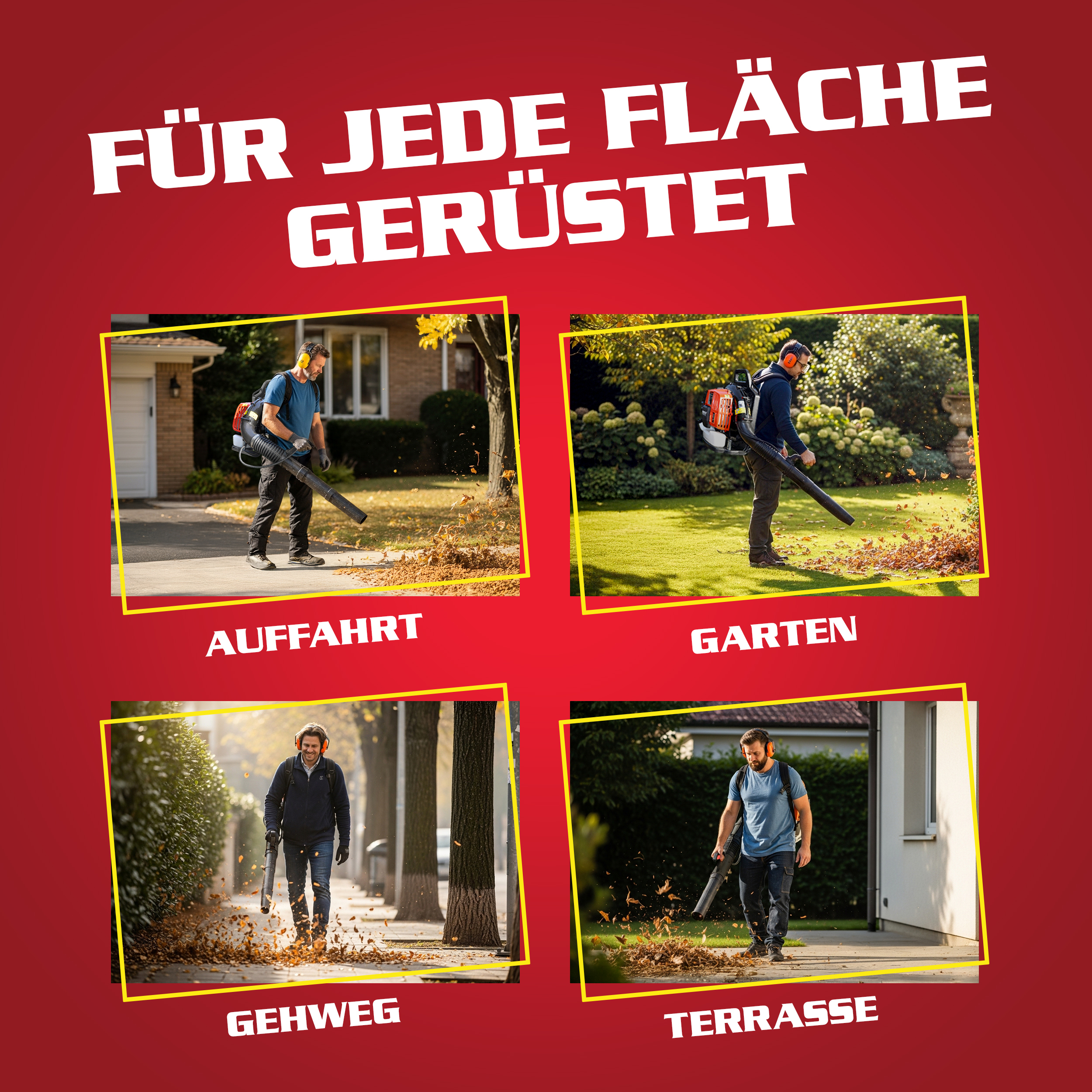 Garten Laubbläser HECHT 952 mit hoher Luftgeschwindigkeit für Profis