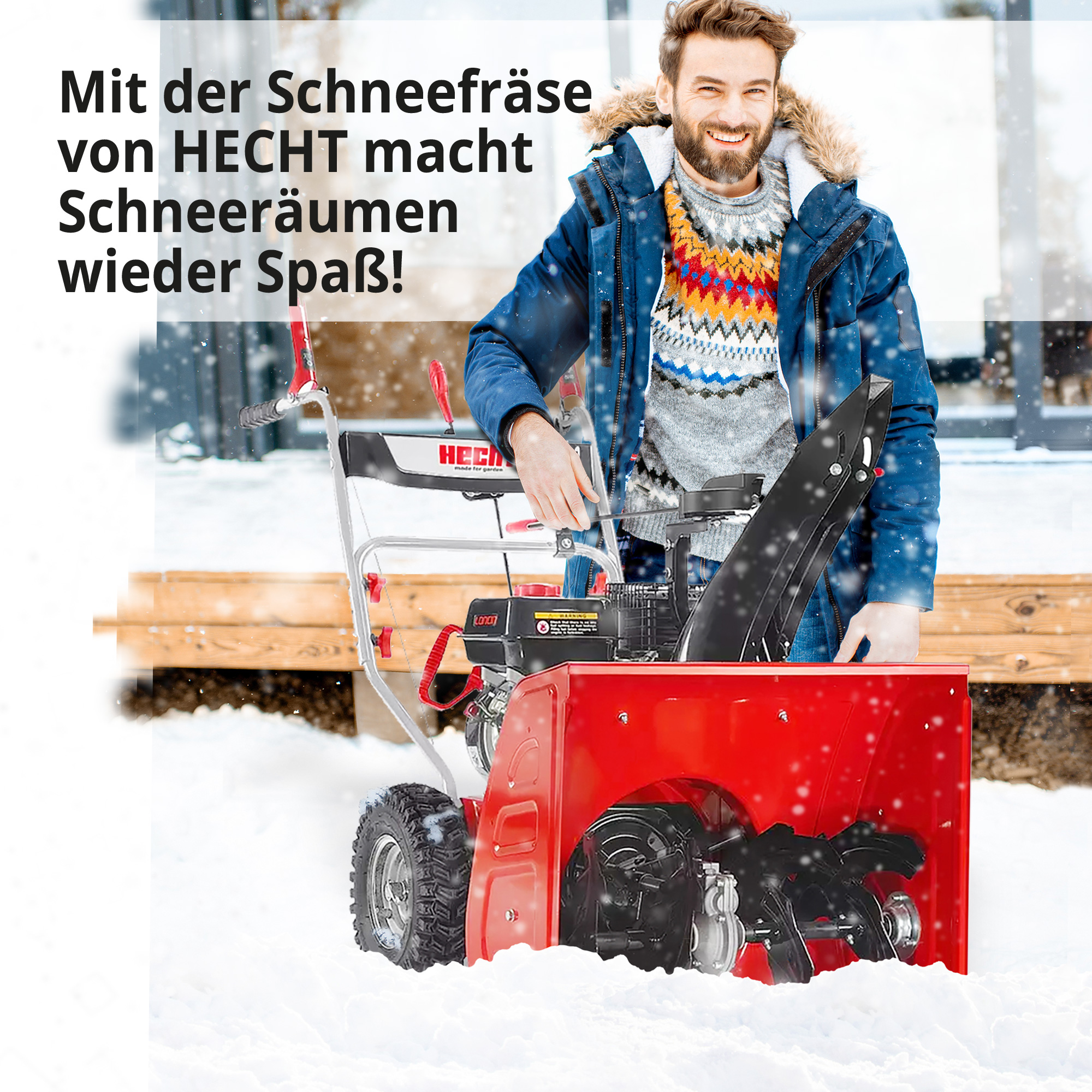 Hecht 9661 Benzin Schneefräse; Schneeräumen macht wieder Spaß