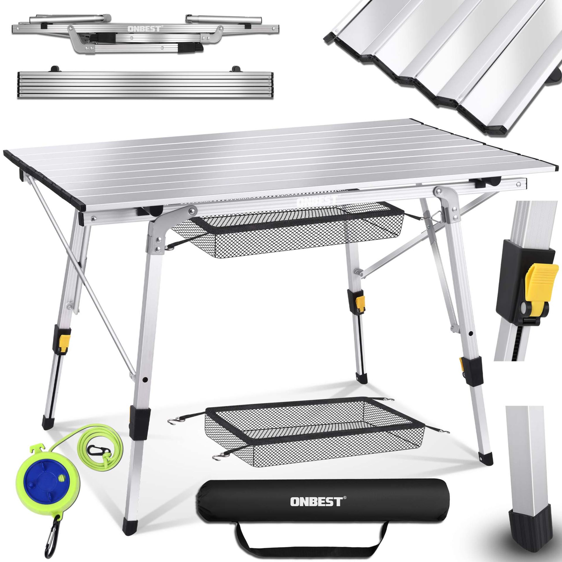 ONBEST, Klapptisch Norderney silber, Artikelnummer 44138