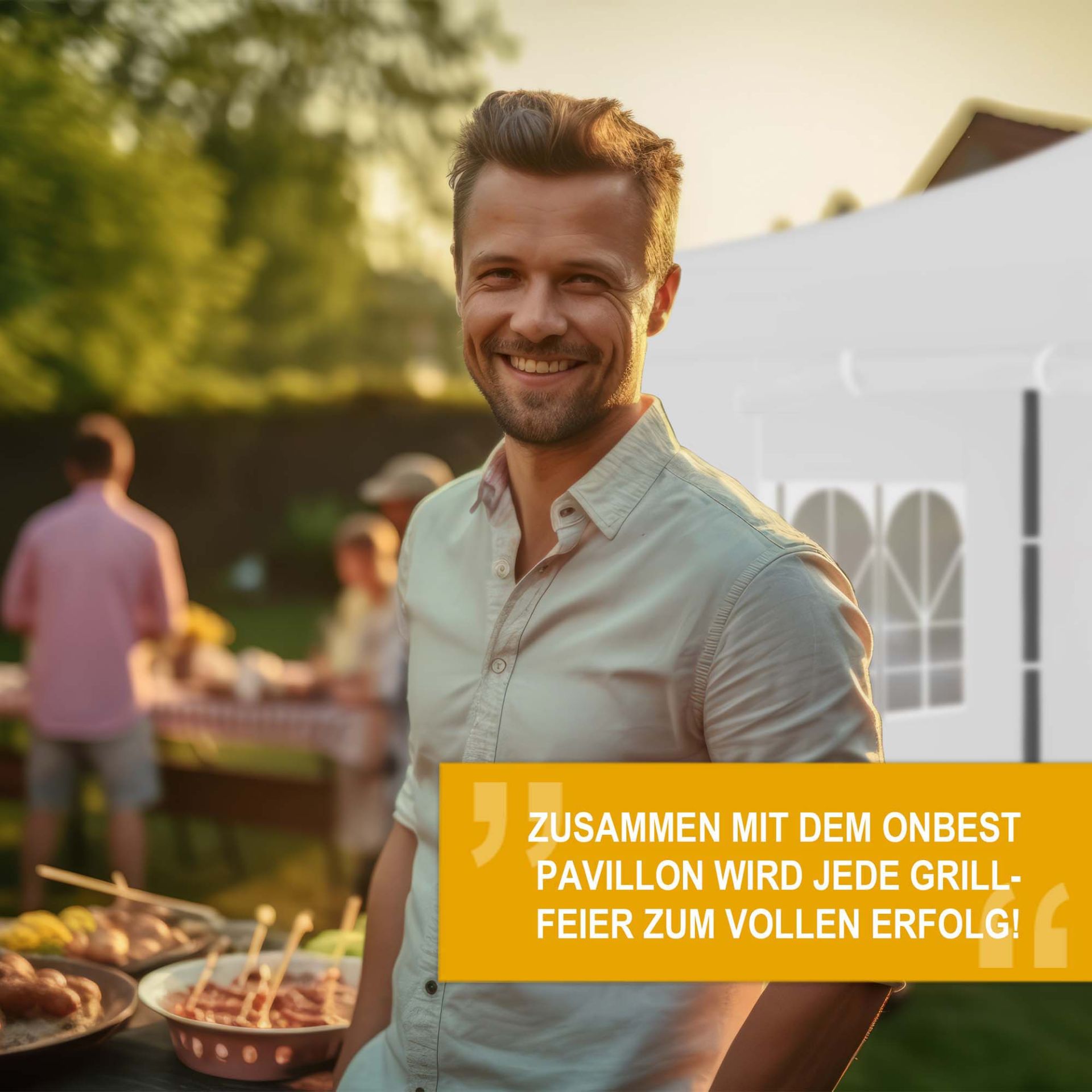 Pavillon weiß - Ideal für jede Grillfeier