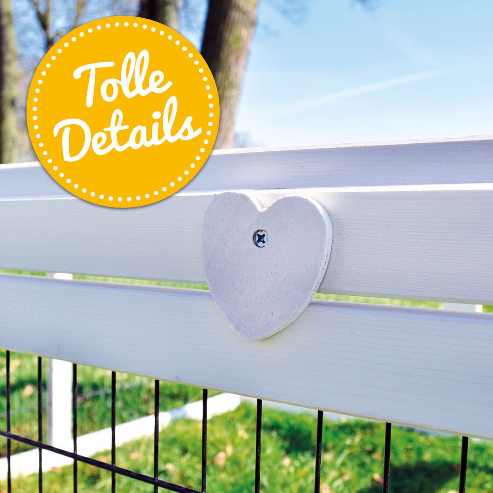 zooprinz Auslauf »Rabbit Run XL« Detailreich weiß  zooprinz Auslauf »Rabbit Run XL« Detailreich weiß