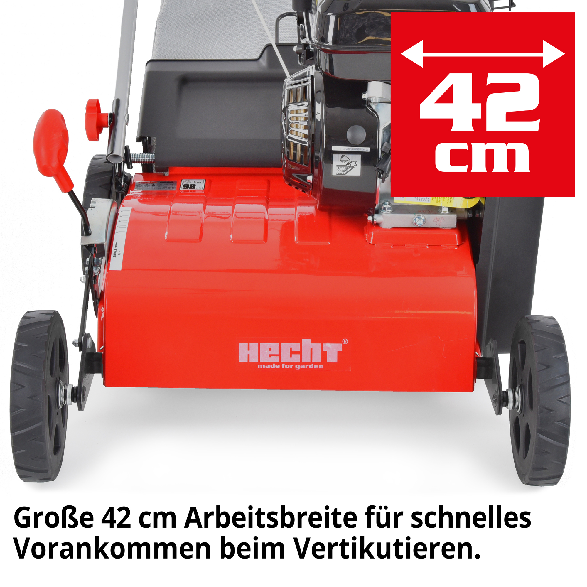 Vertikutierer; Große 42 Zentimeter Arbeitsbreite