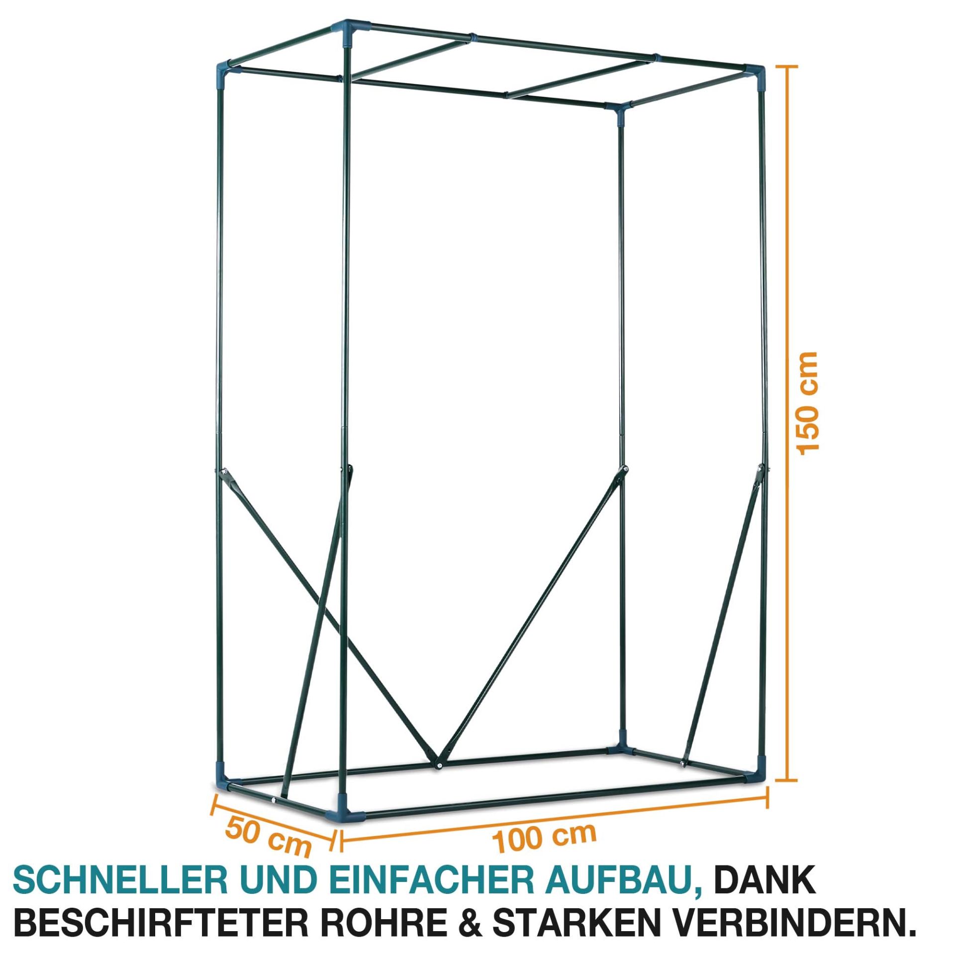 TOM Tomaten Gewächshaus GH-50; 50 x 100 x 150 Zentimeter
