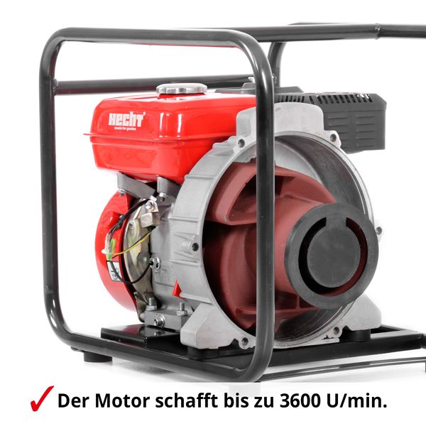 HECHT Benzin-Schmutzwasserpumpe »3680« Benzin-Schmutzwasserpumpe mit hohen Umdrehungen