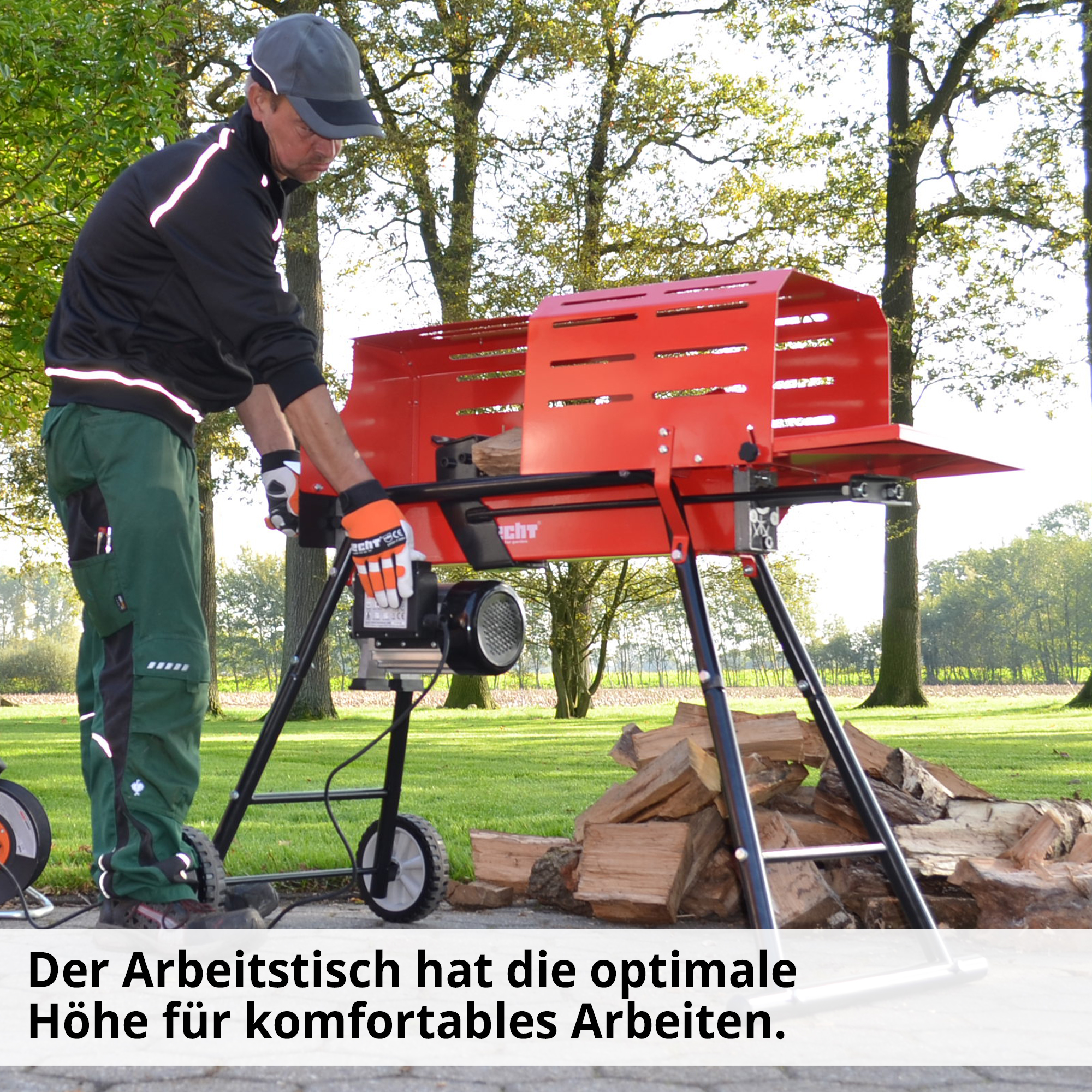 HECHT Hydraulikspalter 676 Hydraulikspalter mit optimaler Höhe für Komfort