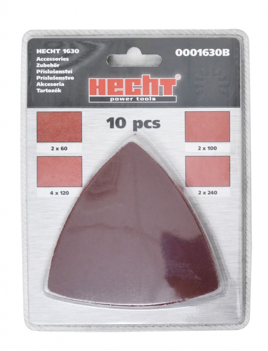 Hecht 0001630B Schleifpapier Set mit 10 Stück für das Multitool Hecht 1630 