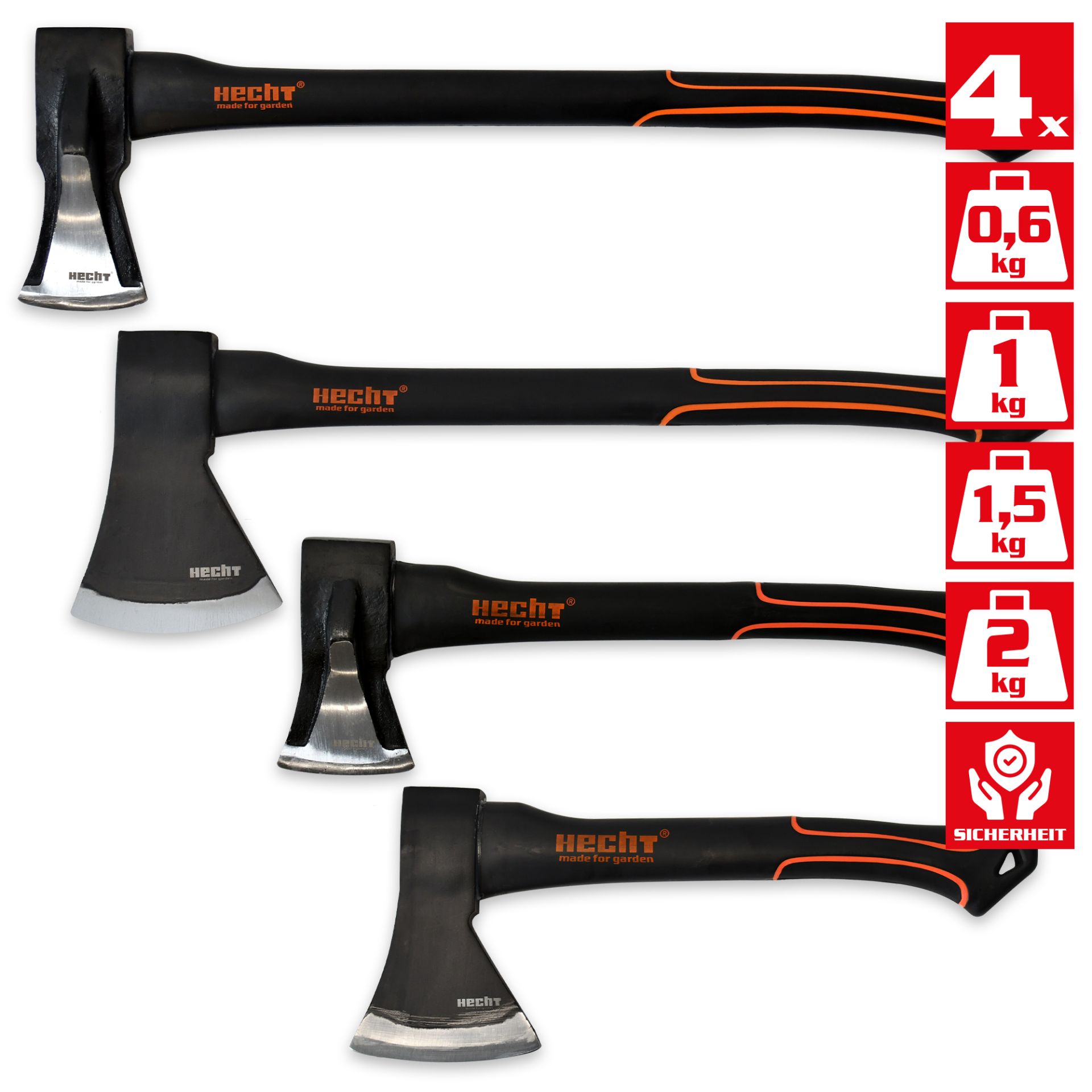 HECHT 4er Axt Set »Nr. 3« Axt-Set 