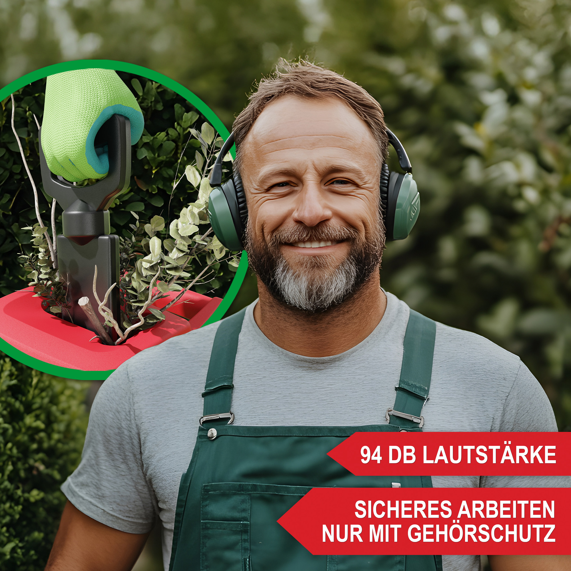 ONBEST elektrischer Gartenhäcksler mit nur 94 db Lautstärke leise