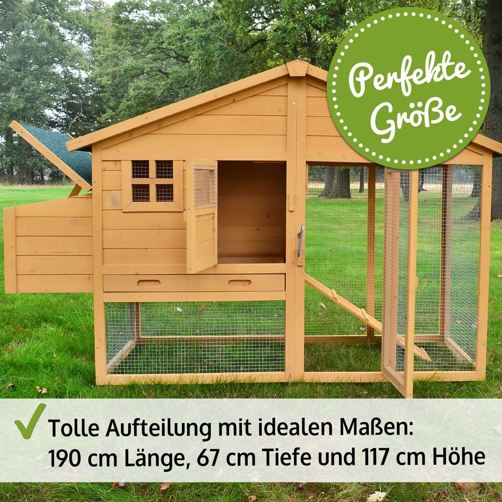 zooprinz Hühnervoliere Luxus Maße und perfekte Größe