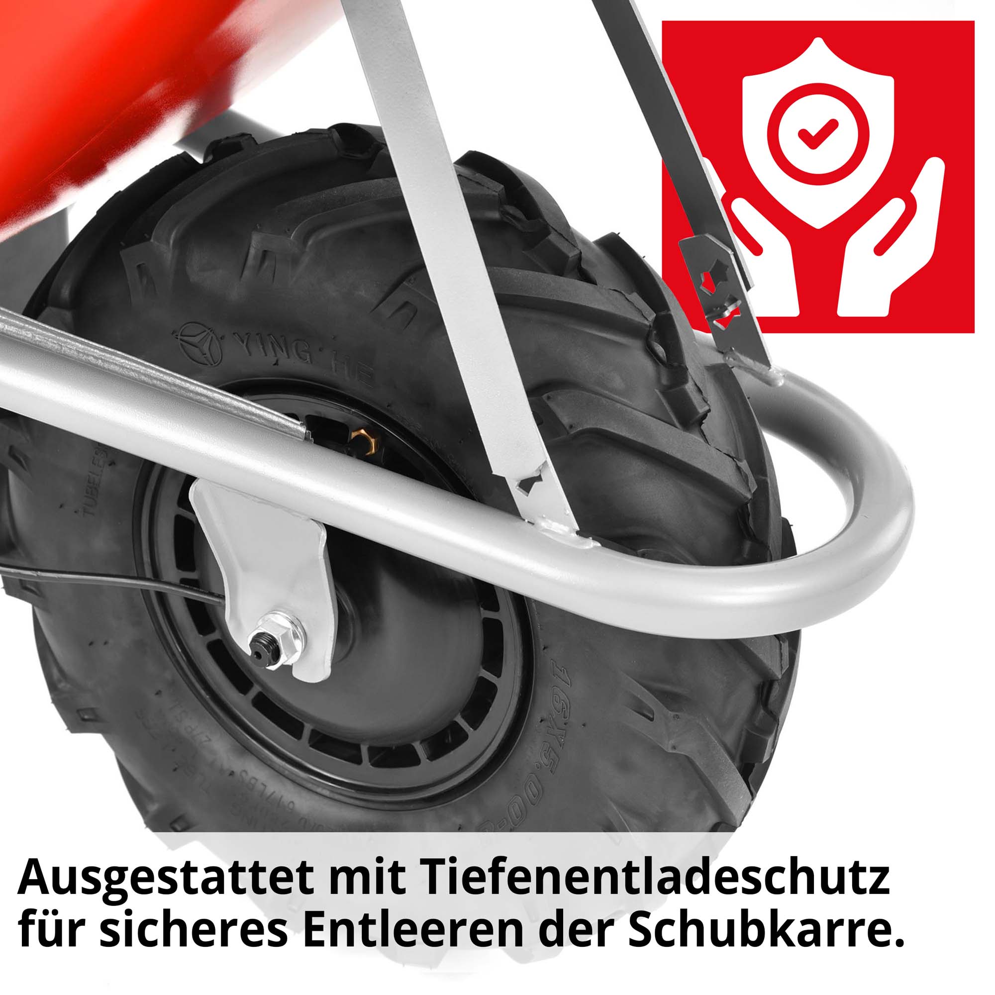 Elektro-Schubkare mit Tiefenentladeschutz für einfaches entleeren 