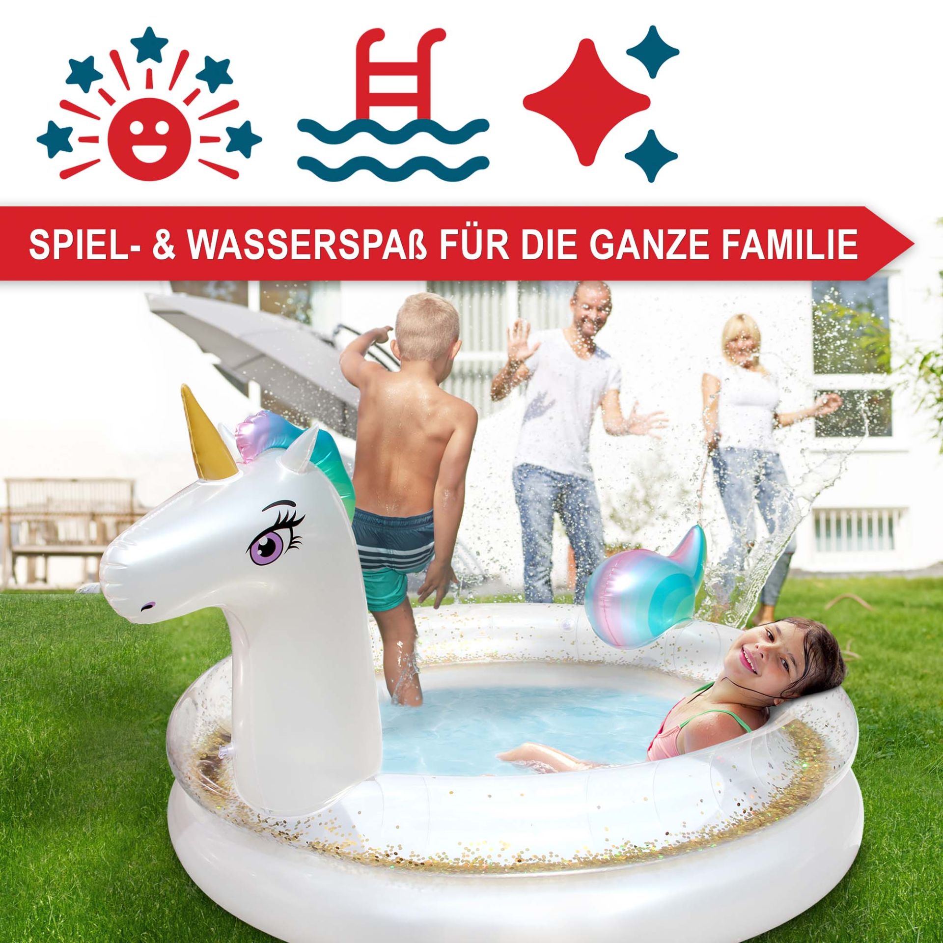 Planschbecken Einhorn - Spiel- und Wasserspaß für die Familie