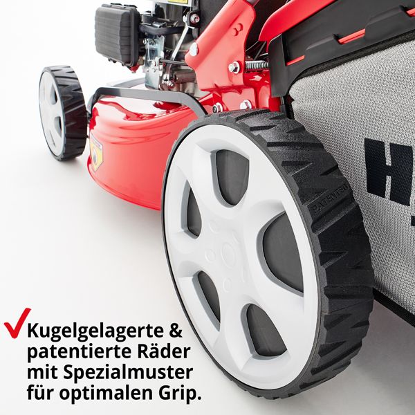HECHT Benzin-Rasenmäher 548 SW Benzin-Rasenmäher mit robusten Rädern