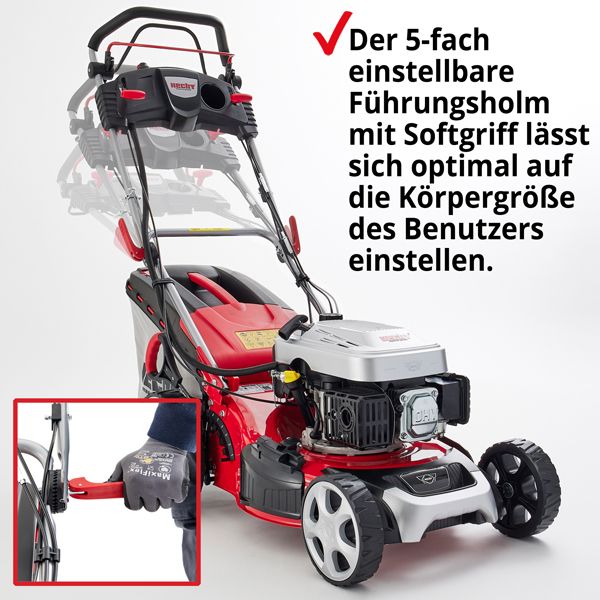 HECHT Benzin Rasenmäher »5484 SXE« Benzin Rasenmäher mit verstellbarem Führugsholm