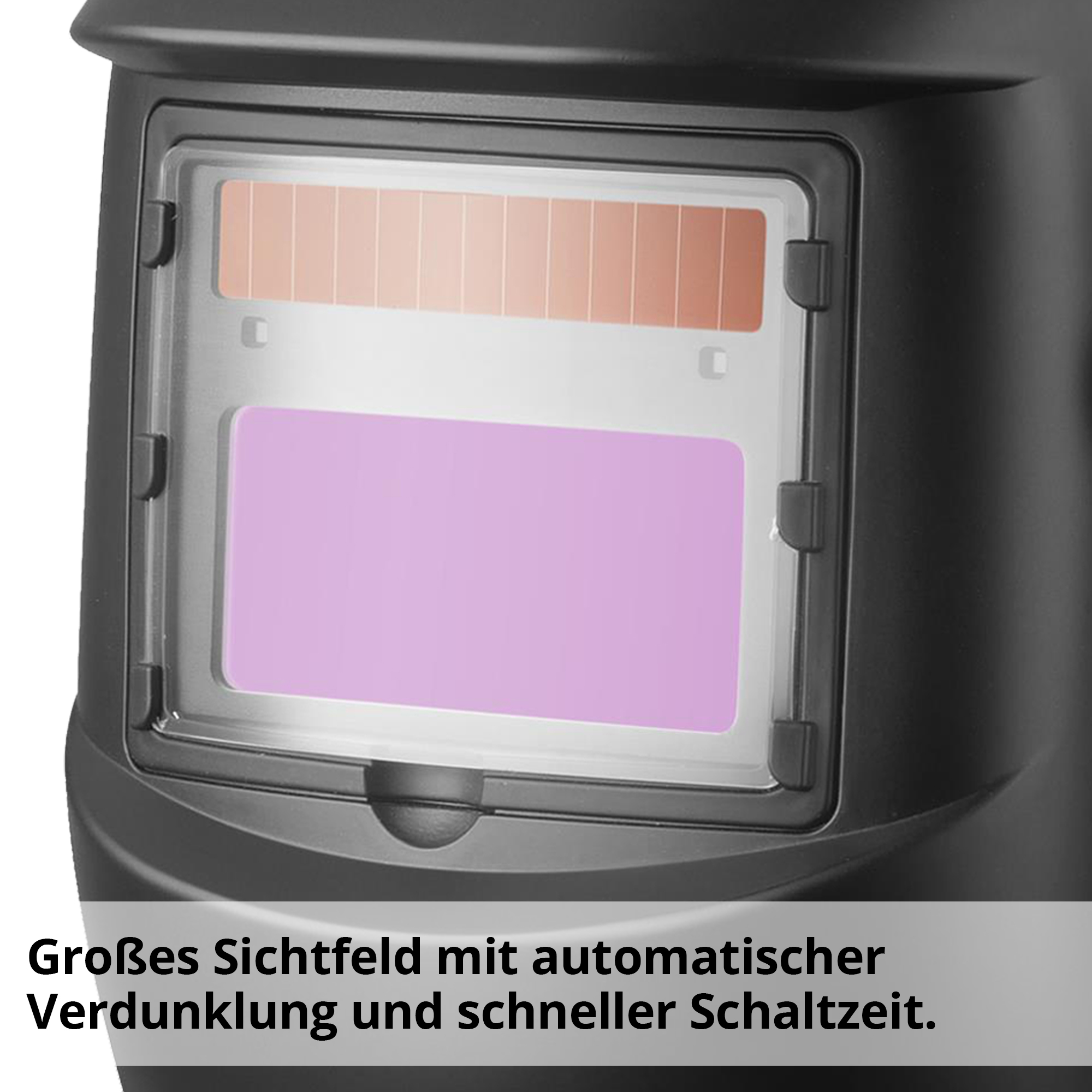 Schweisshelm mit großem Sichtfeld mit automatischer Verdunklung und schneller Schaltzeit