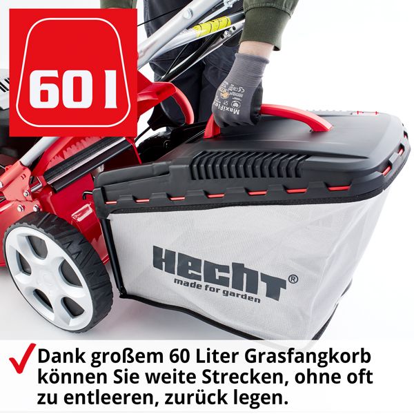 Benzin Rasenmäher; 60 Liter Fangkorb