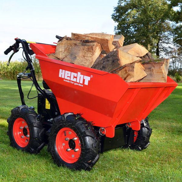 Hecht Motorschubkare 2636 mit robuste Stahlmulde und leistungsstarkem Motor 