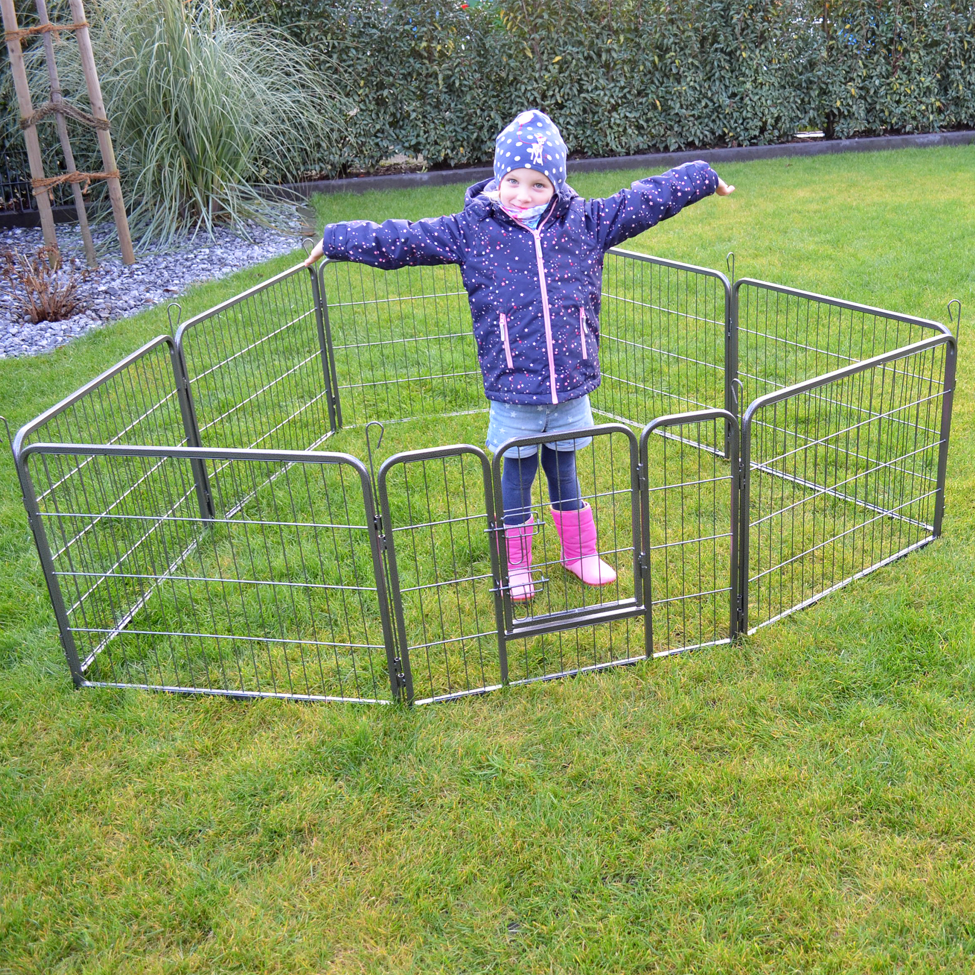 zooprinz Hundelaufstall Dog Run M kompakt, flexibel und erweiterbar