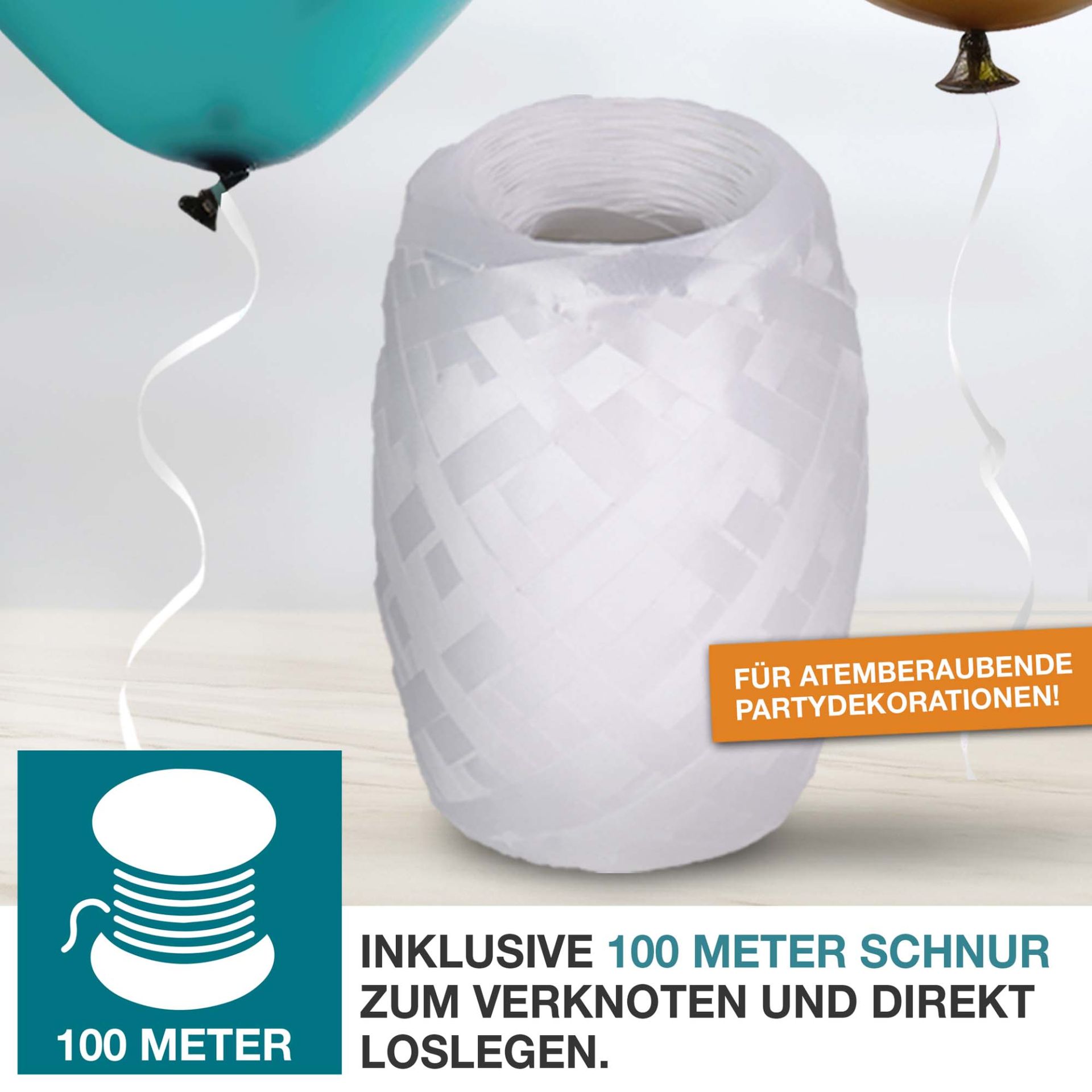 TOM Helium Ballongas HE-700; inklusive 100 Meter weiße Schnur TOM Helium Ballongas HE-700; inklusive 100 Meter weiße Schnur