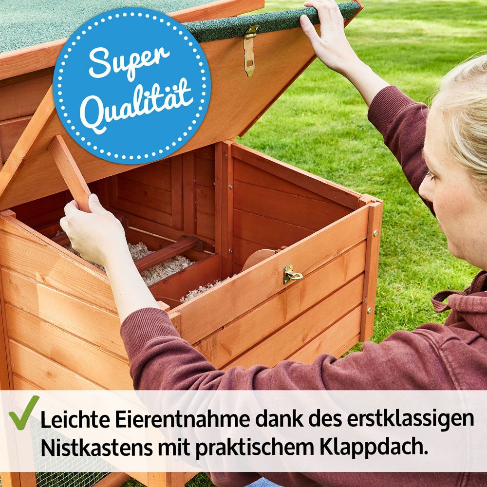 zooprinz Hühnervoliere Modell XXL mit praktischem Brutkasten und guter Qualität