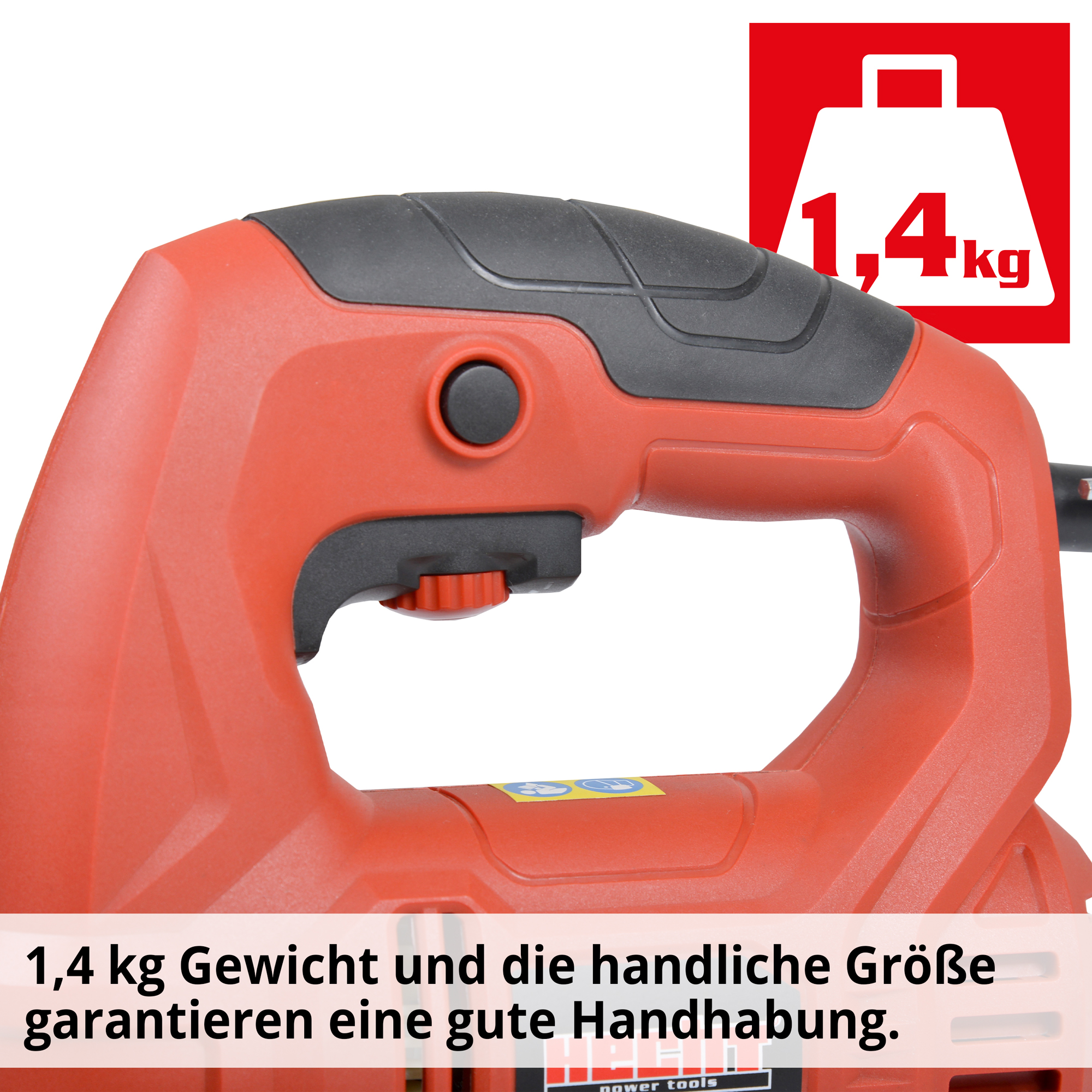 HECHT 1541 Stichsäge; 1,4 kg Gewicht und die handliche Größe garantieren eine gute Handhabung