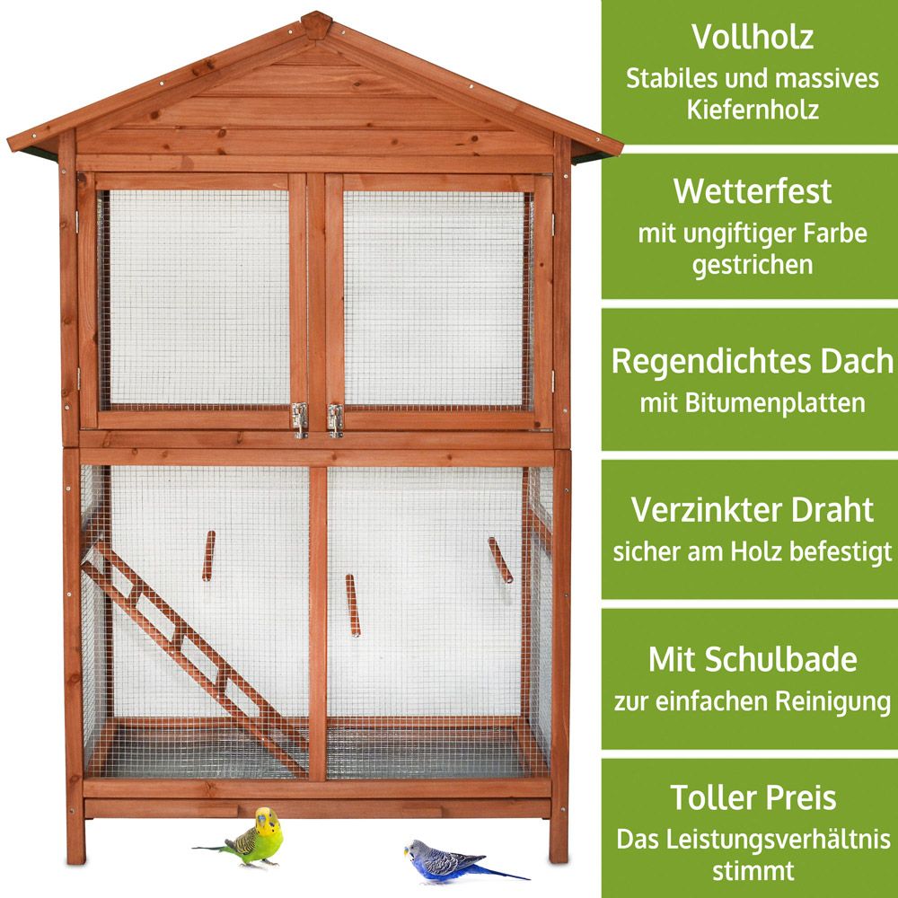 zooprinz Vogelvoliere Modell XL Vorteile