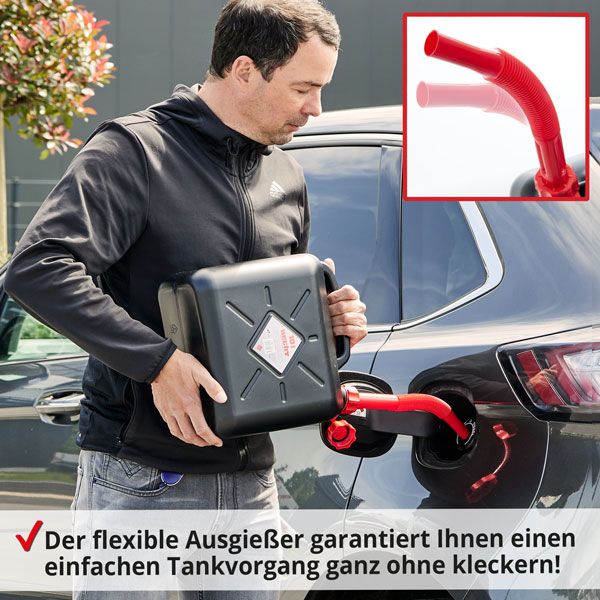 HECHT Benzinkanister »10 Liter« Benzinkanister mit flexiblem Ausgießer