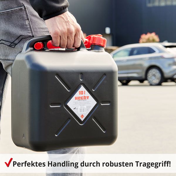 HECHT Benzinkanister »10 Liter« Benzinkanister mit roubustem Tragegriff