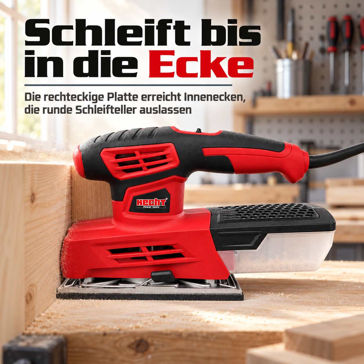 Rechteckiger Schwingschleifer: Erreicht problemlos alle Innenecken (Dieses Bild wurde mit Hilfe von KI generiert.)