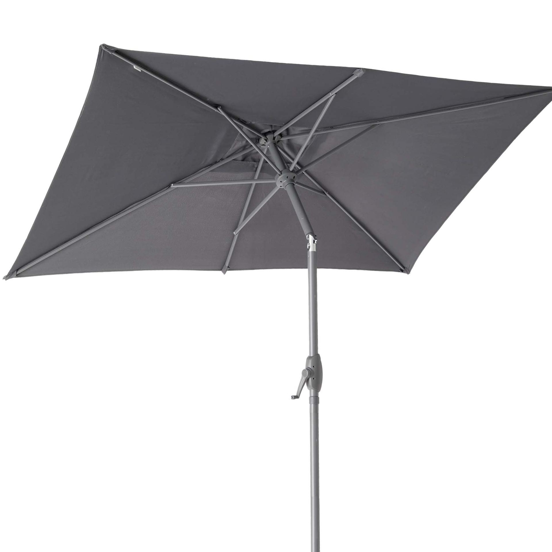 TOM Sonnenschirm mit Kurbel SU-100 Anthrazit; großer Sonnenschirm