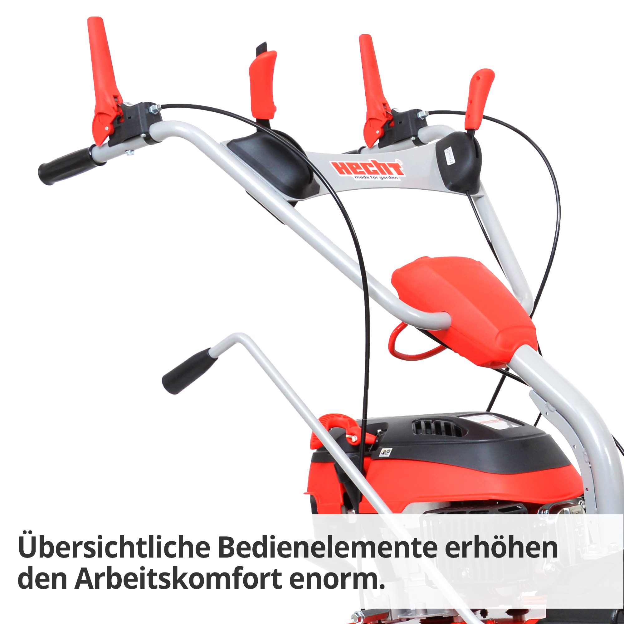 HECHT Benzin Kehrmaschine 8101 S  Kehrmaschinen mit hohem Arbeitskomfort und übersichtlicher Bedienelemete